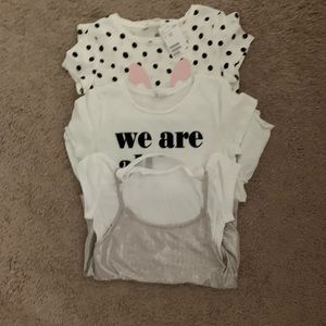 Three H&M white t shirts